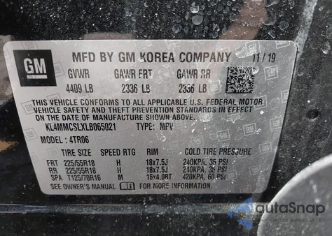 2020 Buick Encore Gx Awd Preferred z USA, uszkodzony, nr VIN KL4MMCSLXLB065021